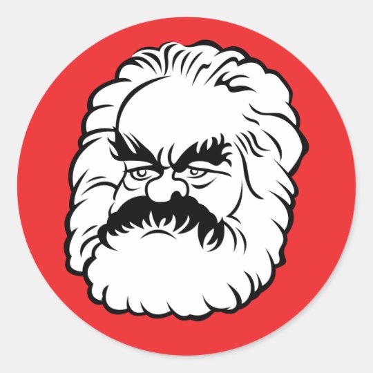 Etiqueta De Karl Marx Dos Desenhos Animados Zazzle Com Br