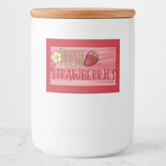 Etiqueta de latas de conserva de morango