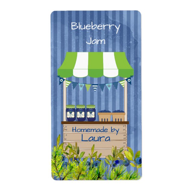 Etiqueta de latas de mirtilo (Frente)