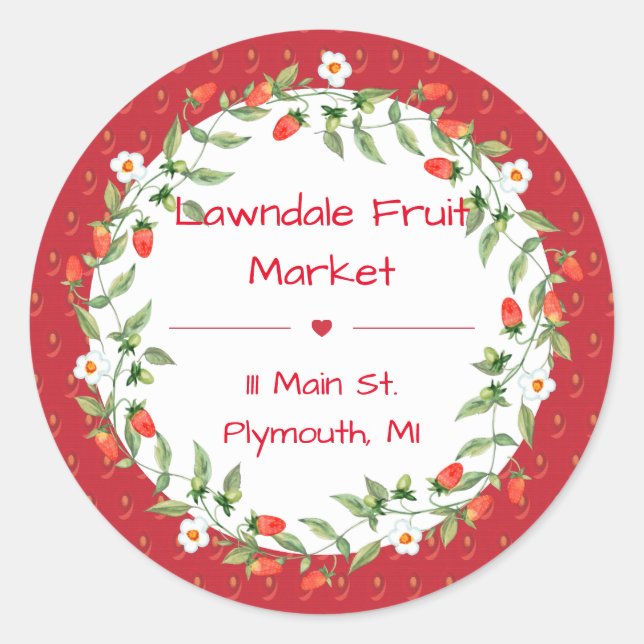 Etiqueta de latas de morango (Frente)