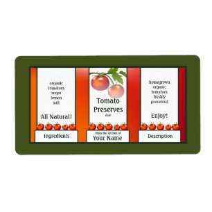 Etiqueta de latas de tomate
