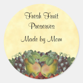 Etiqueta de latura personalizada da Fruta Vintage