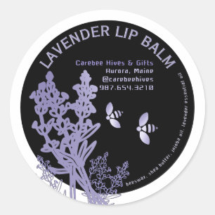 Etiqueta de lavanda para flores e abelhas do gêner