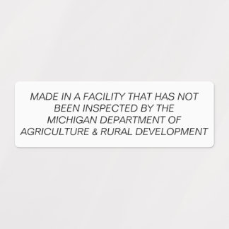 Etiqueta de Lei de Algodão