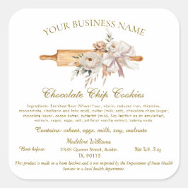 Etiqueta de Lei de Algodão - Home Bakery Ingredien