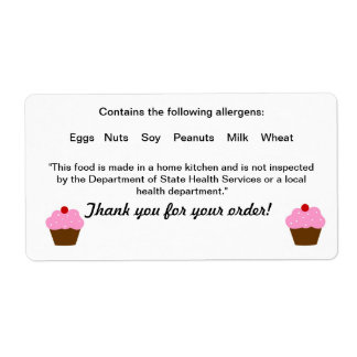 Etiqueta de Lei de Comida de Algodão do Texas