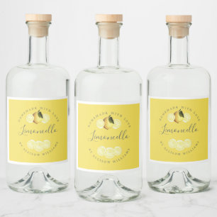 Etiqueta de Limoncello Amarelo Homemade Personaliz