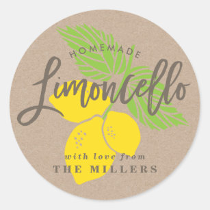 Etiqueta de Limoncello, ilustração do limão