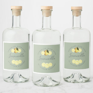 Etiqueta de Limoncello Verde Laurel, Homemade Pers