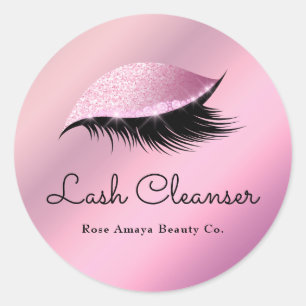 Etiqueta de Limpeza de Lash Personalizada Lilac El