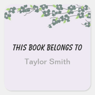 Etiqueta de Livro Florido