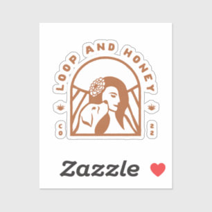 Etiqueta de logotipo de Loop e Honey Reapresentam