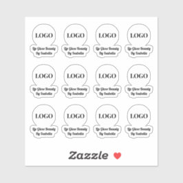 Etiqueta de logotipo de produto cosmético