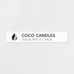 Etiqueta de logotipo de velas finas