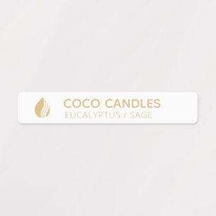 Etiqueta de logotipo de velas finas