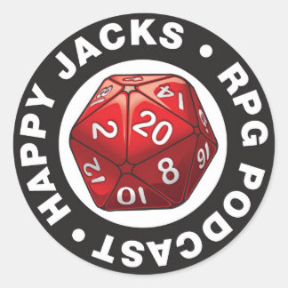 Etiqueta de logotipo Happy Jacks d20