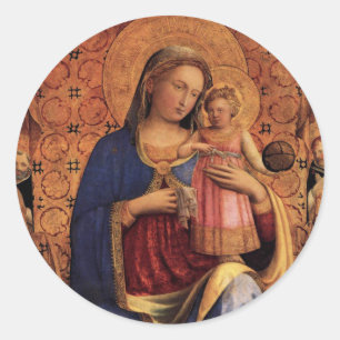 Etiqueta de Madonna e da criança