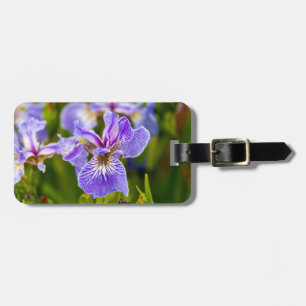 Etiqueta De Mala De Bagagem De Flor Iris Roxo