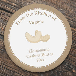 Etiqueta de Manteiga Kraft & Rustic Cashew
