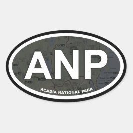 Etiqueta de mapa Acadia (texto branco)