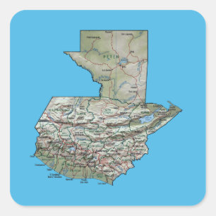 Etiqueta de Mapa da Guatemala