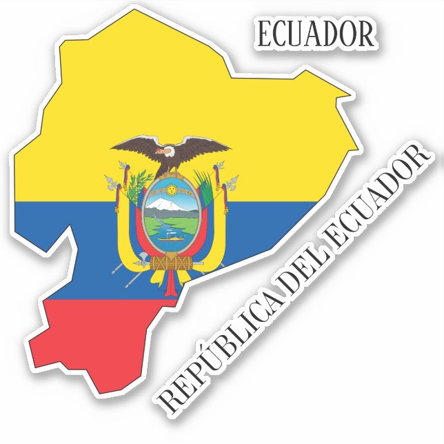 Etiqueta de Mapa do Equador (Frente)