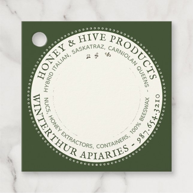 Etiqueta de Marketing de Férias para Nucs, Queens, (Frente)