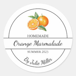 Etiqueta de Marmalada Laranja Simples