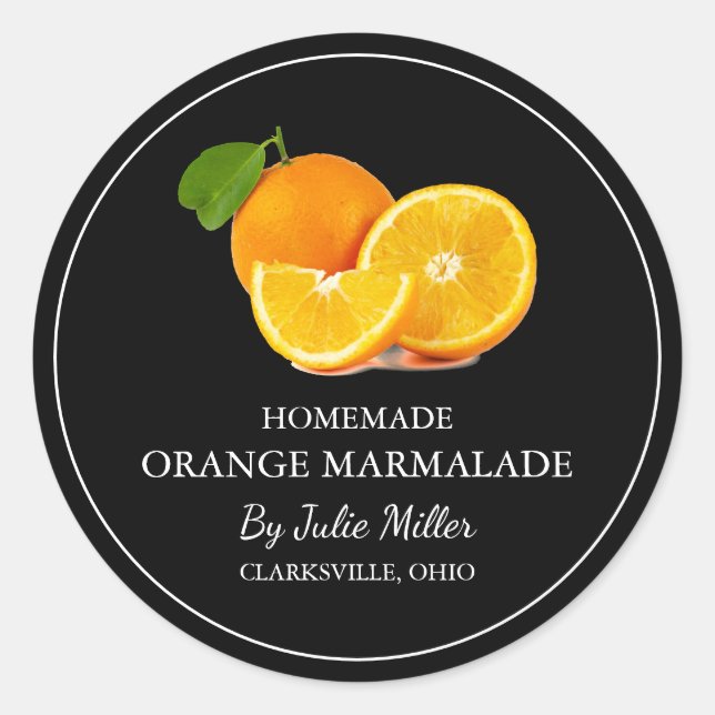 Etiqueta de Marmalada Laranja Simples (Frente)
