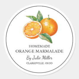 Etiqueta de Marmalada Laranja Simples