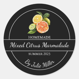 Etiqueta de marmelada de citrinos misturados em ca