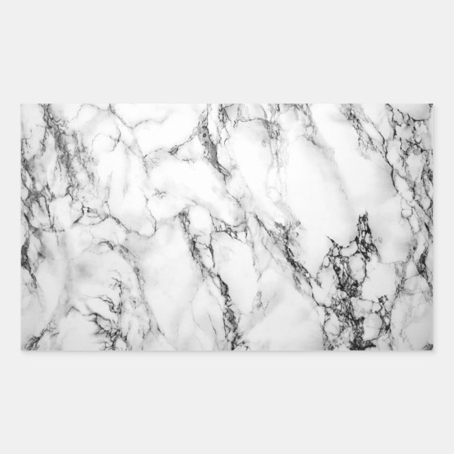 Etiqueta de mármore preta & branca (Frente)