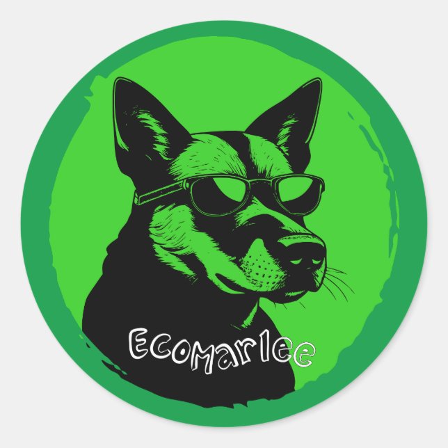 Etiqueta de mascote EcoMarlee (Frente)