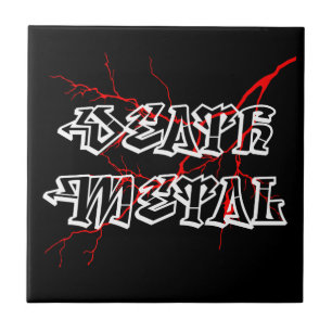 Etiqueta de metal por morte