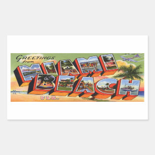 Etiqueta de Miami Beach do vintage
