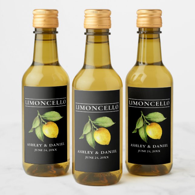 Etiqueta de Mini Frasco Limão Limoncello Limoncell (Garrafas)