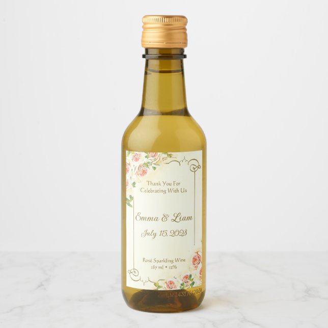 Etiqueta de Mini Vinho Rosa 2 x 3 (Frente)