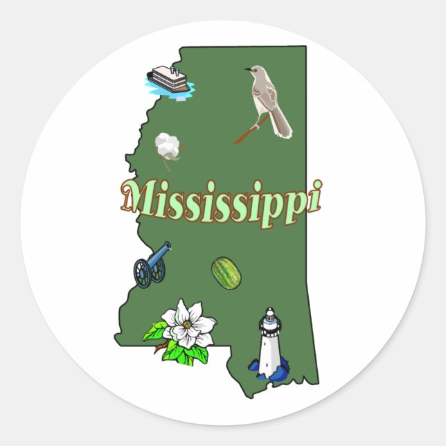 Etiqueta de Mississippi (Frente)