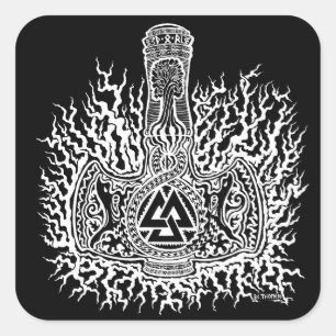 Etiqueta de Mjolnir - de Valknut
