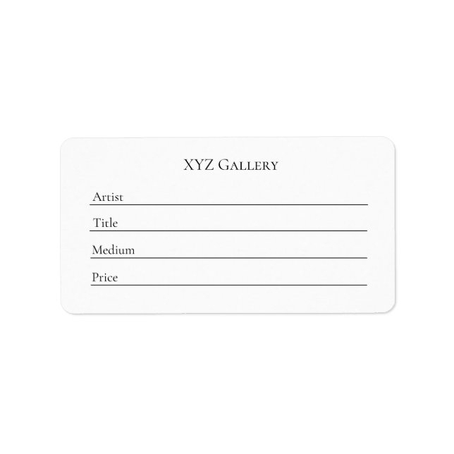 Etiqueta de Modelo do Programa de Arte Pequena (Frente)