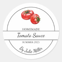 Etiqueta de molho de tomate caseiro simples