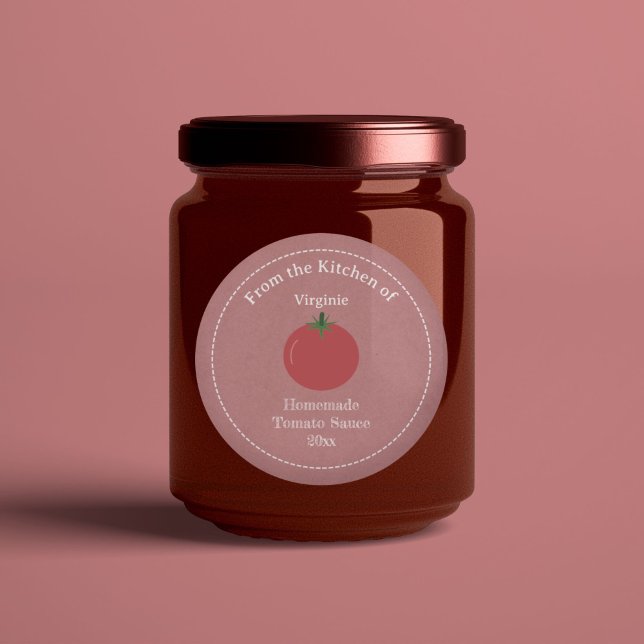 Etiqueta de Molho de Tomate Kraft & Rustic (Kraft & Rustic Tomato Sauce Label Sticker)