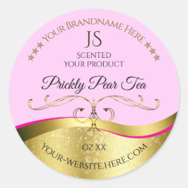 Etiqueta de Monograma da Rosa claro de Decoração D