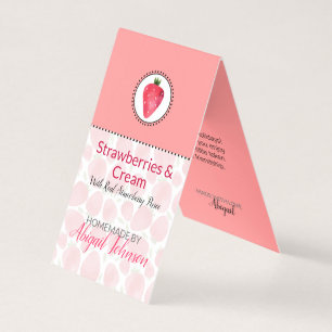 Etiqueta de Morango para Banho e Corpo Caseiro   M