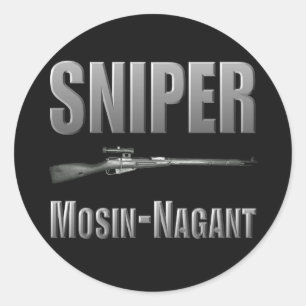 Etiqueta de Mosin-Nagant do atirador furtivo