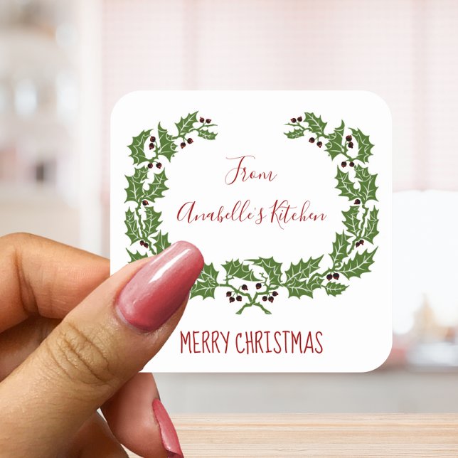 Etiqueta de Natal comida de Natal Feliz (Criador carregado)