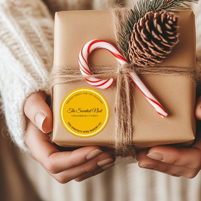 Etiqueta de Natal Elegante para Noel mais doce (Criador carregado)