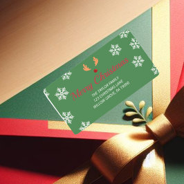 Etiqueta de Natal Grande Russo Floco de Neve