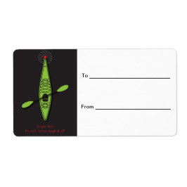 Etiqueta de Natal Kayak Red Nose