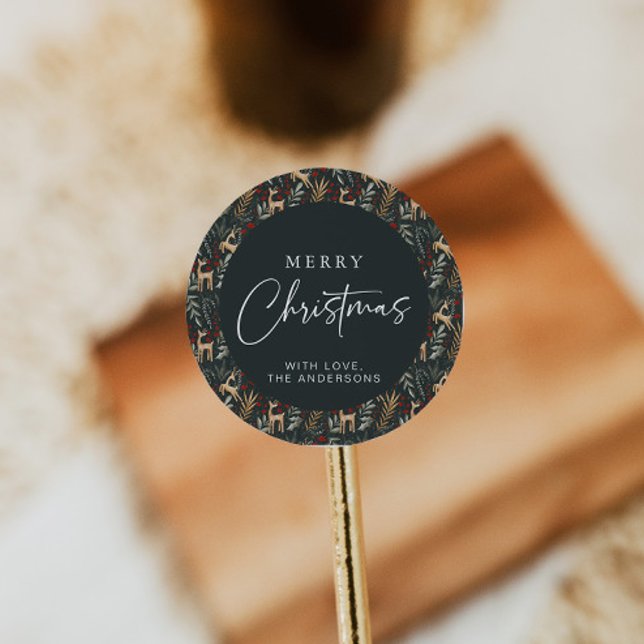 Etiqueta de Natal Nórdica para Feriados Scandi Dee (Criador carregado)